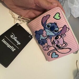 Loungefly Pink Disney Stitch and Angel Wallet